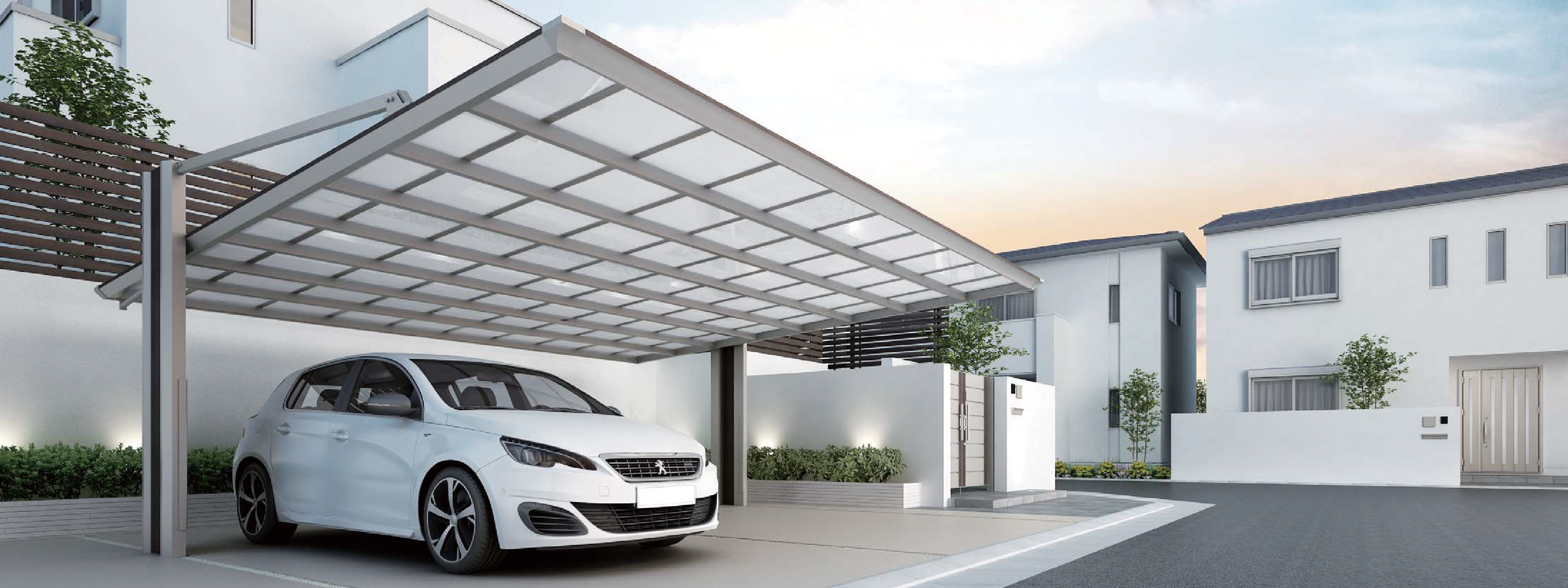 『個人宅配送不可』 カーポート 1台用 四国化成 マイポート Next 標準高 2951 基本セット 『マイポートネクスト』 ＊商品画像はイメージです 木調タイプ 個人宅配送不可 カーポート 1台用 四国化成 マイポートV 基本タイプ