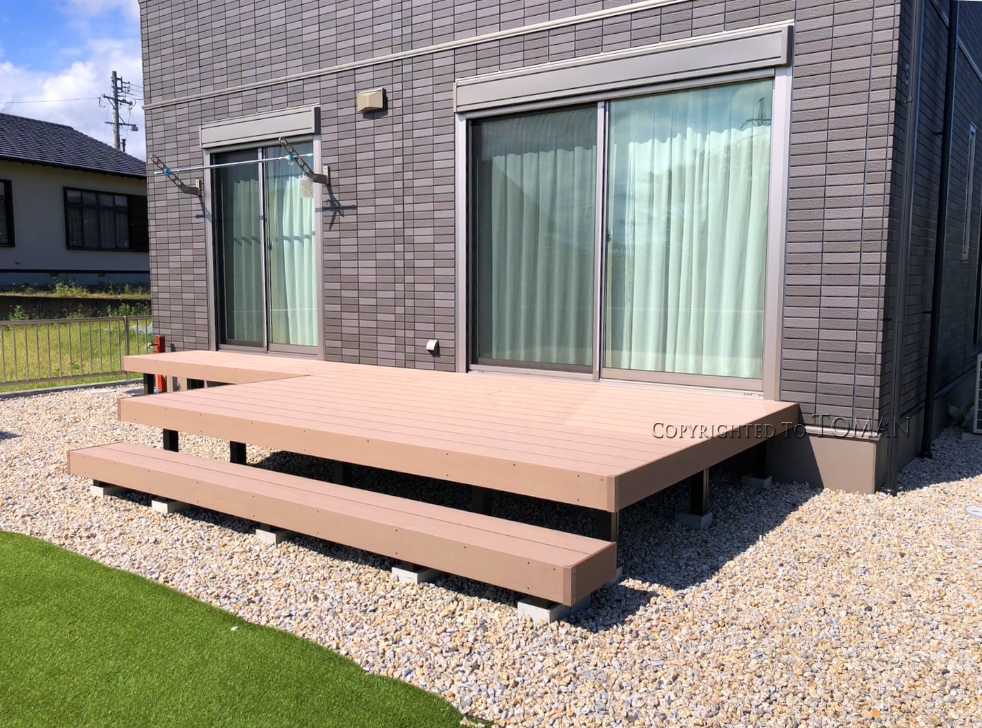 ウッドデッキ diy キット 樹脂 人工木 リクシル 樹らステージ 束柱B