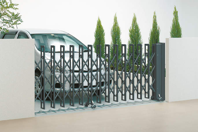 門扉 両開き アコーディオン フェンス アルミ 門扉 伸縮 ゲート 伸縮門扉 アルミ門扉 アコーディオン門扉 DIY YKK レイオス1型 26-26W H12 門扉 両開き アコーディオン門扉 アルミ門扉 伸縮門扉 門扉フェンス 駐